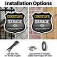 thumbnail image 3 of Christian's Garage I Can Fix Everything But Stupid 18 inch X 18 inch Shield Shaped Commercial Grade Plastic Sign To last, Gift for Dads and Uncles Classic Americana Crafted in the USA, 3 of 7