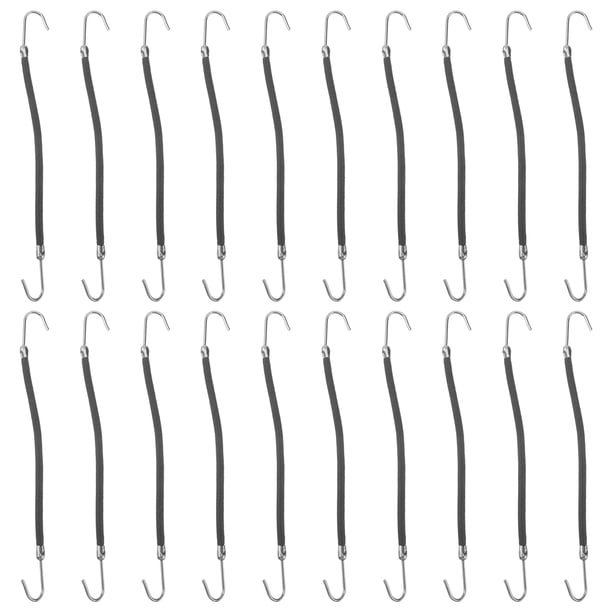 FRCOLOR 20Pcs Ponytail Hooks Diadema Pelo Garra Clips para el cabello Bandas de goma Peinado para el cabello Cabello (Negro)