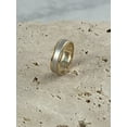 thumbnail image 3 of 14K Two-Tone Gold Satin Finish Beaded Milgrain Circle Pattern Solid Gold 6mm Wedding Band, 3 of 5