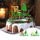 thumbnail image 1 of Adorno de pastel de Navidad con purpurina - Decoración para el árbol de Navidad feliz para postres, suministros para fiestas rojo y verde de 6,3x3,9 pulgadas, 1 of 6