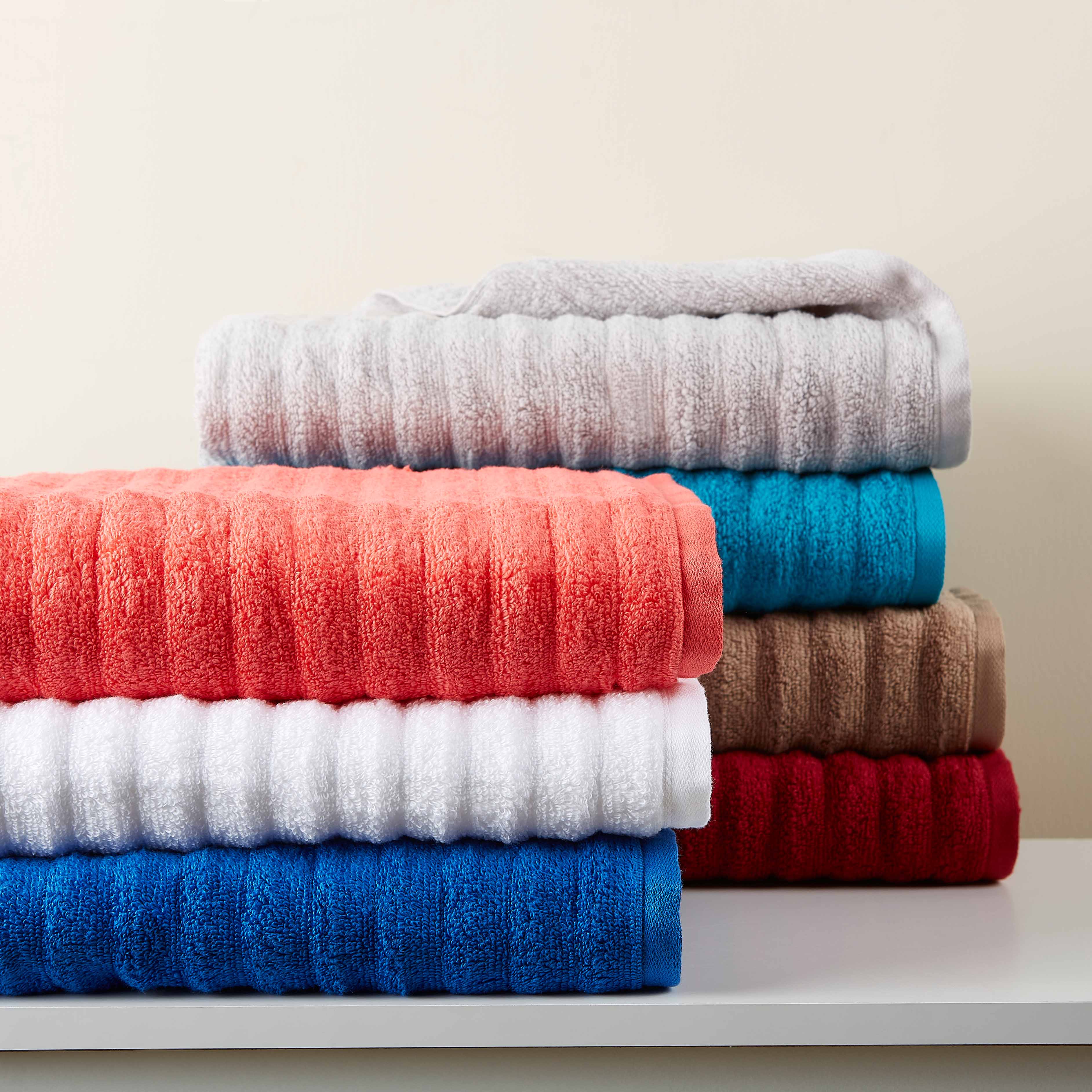 Mainstays Performance Textured 6-Piece Bath Towel Set - Cobalt Crush - image 5 of 5