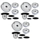 thumbnail image 1 of Juego de 3 tapas para estufas de gas, tapas para estufas de gas mejoradas, tapas para llamas de quemadores de horno y de gas, se adaptan a la mayoría de las estufas de gas, 1 of 7