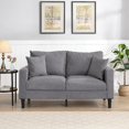 thumbnail image 4 of 57" High Resilience Loveseat Sofa, Wooden Frame | Small Space Saving & Comfortable, 4 of 11