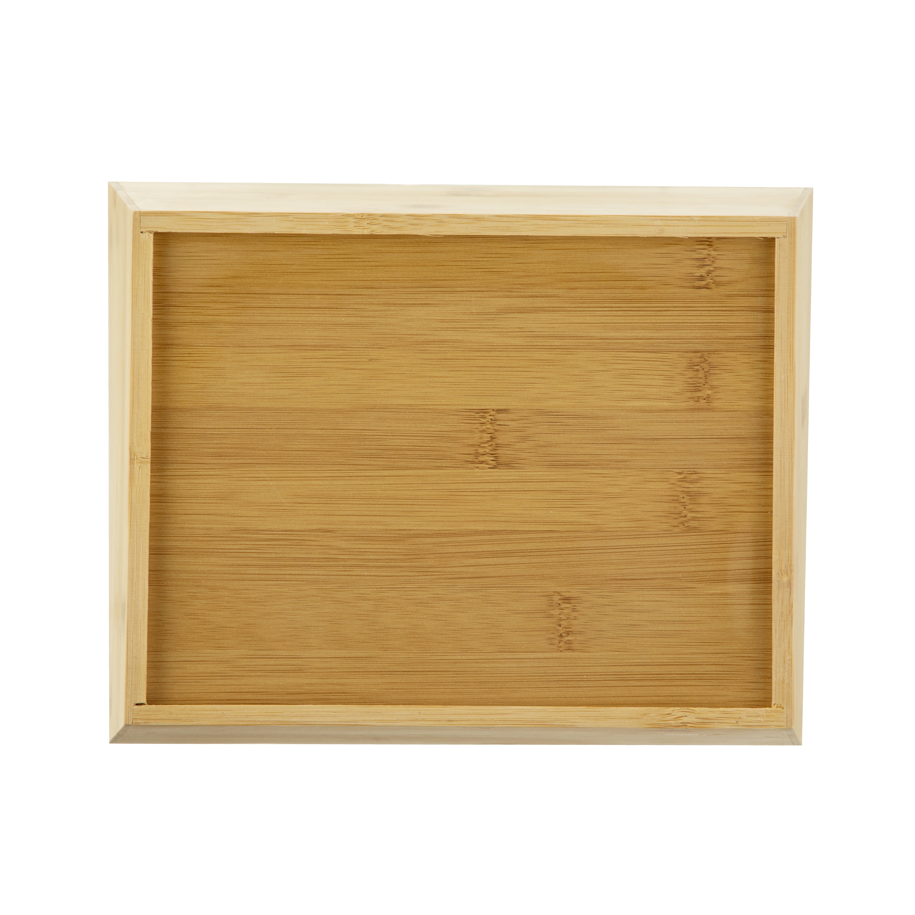 HomeZone 2-Pack Bamboo Basket Organizers, 10.5" L x 8.5" W x 6" H, Natural