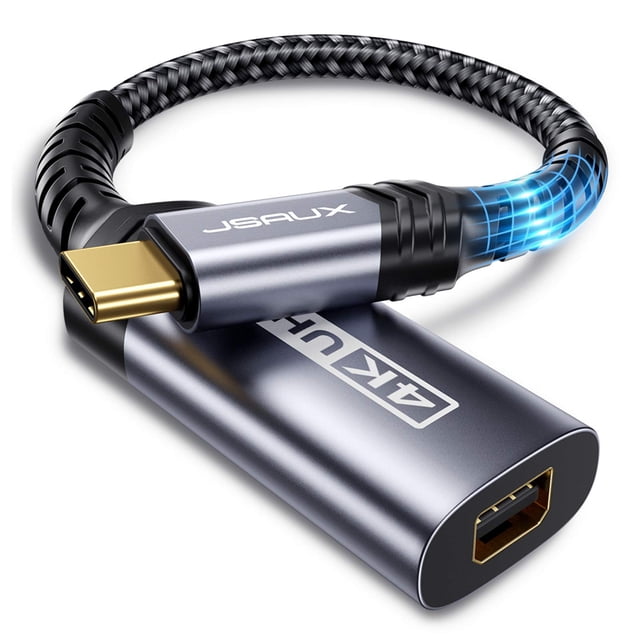 Adaptador USB tipo C a Mini DisplayPort JSAUX 4K @60Hz Grey