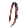 thumbnail image 4 of Diadema De Peine De Duraderos Para Mujer Aro De Pelo Duro Antideslizante Para Cabello Grueso - Marron Sunnimix Los dientes de las mujeres peinan el aro del pelo, 4 of 8
