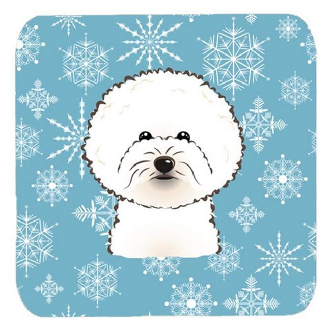 bichon frise at the cafe coffee shop dog art tile coaster gift 