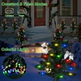 thumbnail image 4 of Moclever 4Pack Outdoor Solar Christmas Tree Lights, Christmas Lights Garden Decorations with Constant and Flashing Modes IP65 Waterproof for Pathway Patio Landscape, 4 of 11