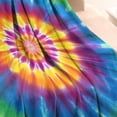 thumbnail image 3 of Colorful Rainbow Tie Dye Spiral Pattern Blanket,Comfortable Soft Flannel Throw Blanket,All Season,Warm Lightweight Blankets for Sofa Bed Couch Living Room Chair,30"x40", 3 of 4