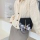 thumbnail image 4 of Bolso de hombro con cadena y solapa, bandolera cuadrada con borlas de cuero, correa ajustable, 4 of 5