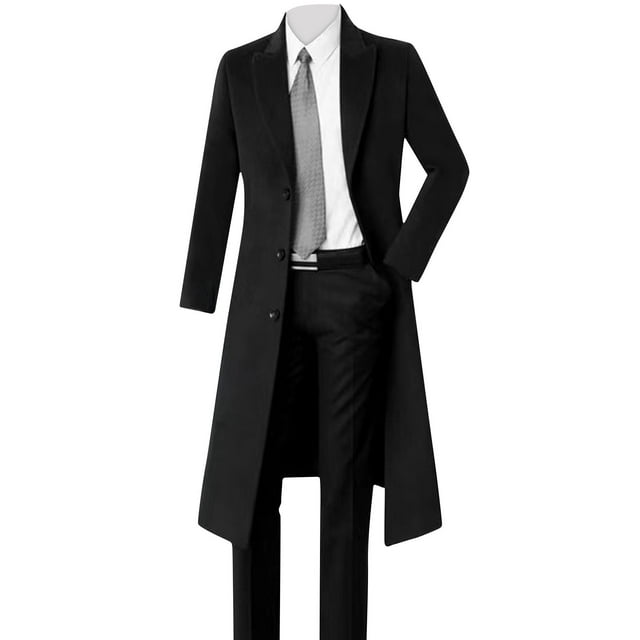 Birdeem Manteau Coupe-Vent Décontracté pour Hommes à Manches Longues Col Rabattu Couleur Unie