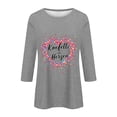 thumbnail image 3 of Casual Tops for Women, Tops for Women, Crew Neck T Shirts for Women, Summer Tops, Oversized Tshirts for Women Casual 3/4 Sleeve Crew Neck Graphic Tees for Women 2026 Summer Trendy, Gray 4XL, 3 of 4