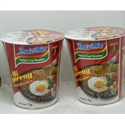 Indomie Instant Cup Noodles | Mi Goreng Fried Noodles | Ready in 3 Min | Product of Indonesia  75 g (Pack of 2)