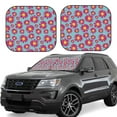 thumbnail image 6 of Kdxio Daisies Flowers Print 2-Piece Sun Shade Front Windshield - Foldable Car Front Window Sunshades for Most Sedans SUV Truck, 6 of 6