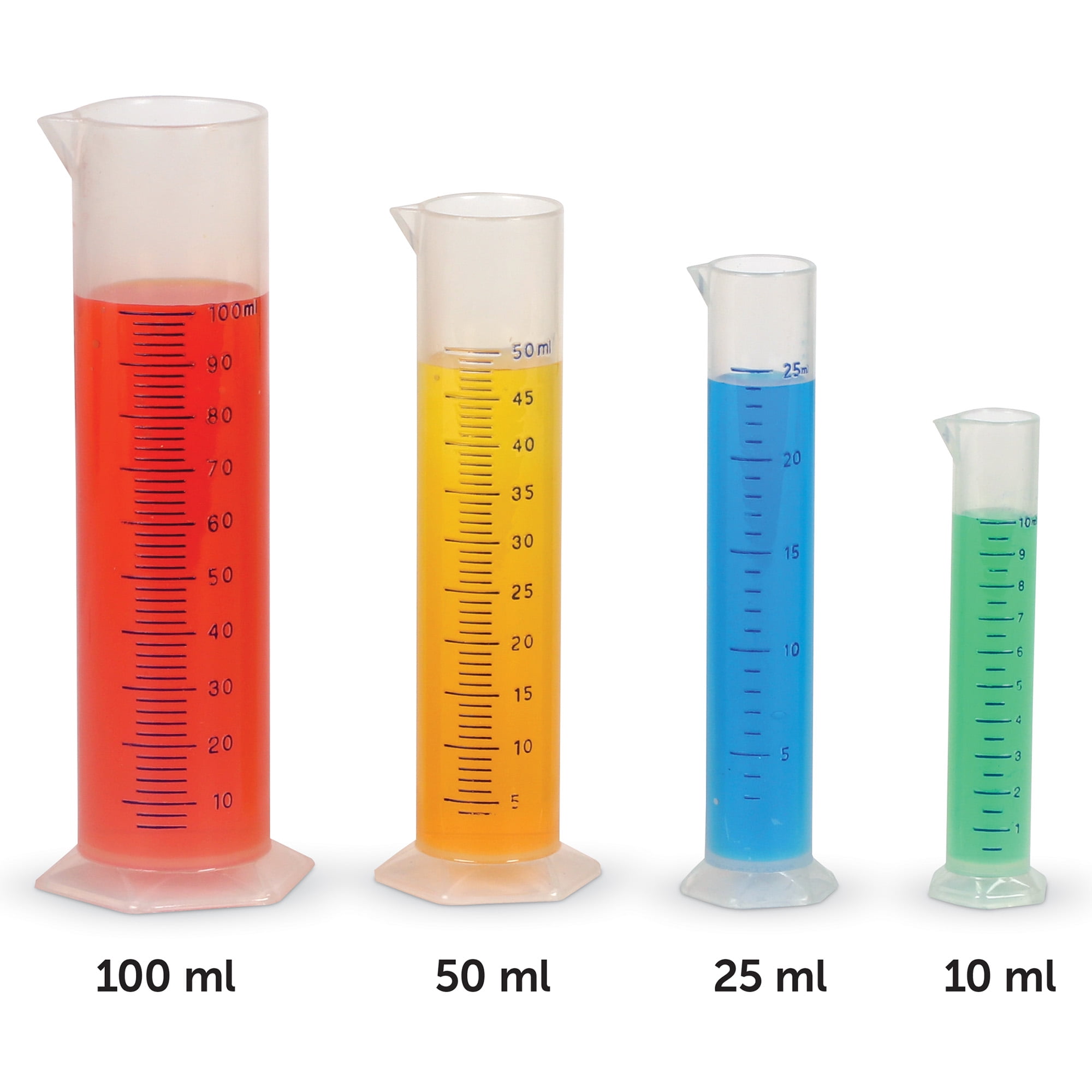 Learning Resources Graduated Cylinder Set Set Of 7 Ages 8 Walmart Com Walmart Com