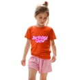 thumbnail image 4 of XEGLSBU Girls Shirts 5T Dinosaur Girl's Birthday Cute Shirts and T Shirt Short Sleeve (1Y 13Y) Orange Size 3-4 Years, 4 of 6