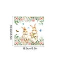 thumbnail image 2 of Easter Disposable Paper Napkins 6.5 Inch With Bunny Rabbit And Easter Egg Design For Party Tableware Dinnerware Set Spring Celebration, 2 of 6