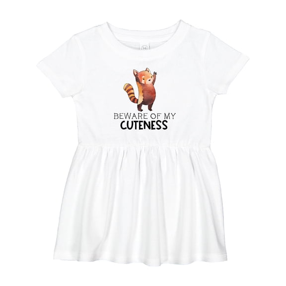 Inktastic Beware of My Cuteness Cute Red Panda Girls Baby Dress