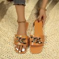 thumbnail image 2 of Sandalias de Deslizamiento de las Mujeres una Correa de la Cadena de Oro Mulas, Sandalias de las Mujeres Cómodas Casual Playa Verano, 2 of 9
