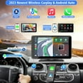 thumbnail image 2 of PASLDA Pantalla automática portátil inalámbrica Apple CarPlay y Android para automóvil Pantalla táctil HD de 7 "Estéreo para automóvil con enlace de espejo Bluetooth 5.2 Cámara de respaldo Transmisor, 2 of 7