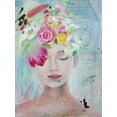 thumbnail image 2 of Iafrate, Sandra 12x14 White Modern Wood Framed Museum Art Print Titled - Femme Fleur I, 2 of 4