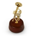 thumbnail image 1 of Amazing 18 Note Miniature Cornet (Trumpet-Like) With Rotating Musical Base - Rock A Bye Baby, 1 of 2