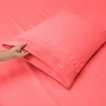 thumbnail image 4 of Nestl Full XL Sheets Set, Instantly Soft, Deep Pocket Bed Sheets Full XL 4 Piece, Luxury Soft Microfiber Full XL Sheets Sets, Coral Pink, 4 of 9