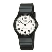 Casio Men's Classic Black Strap Watch with White Dial MQ24-7B2