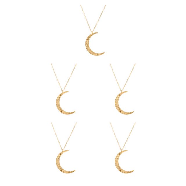 Collar de cadena Ajustable Qarigey con colgante de Luna Oro