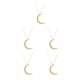 thumbnail image 1 of Collar de cadena Ajustable Qarigey con colgante de Luna Oro, 1 of 5