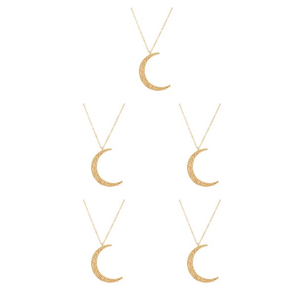Collar de cadena Ajustable Qarigey con colgante de Luna Oro