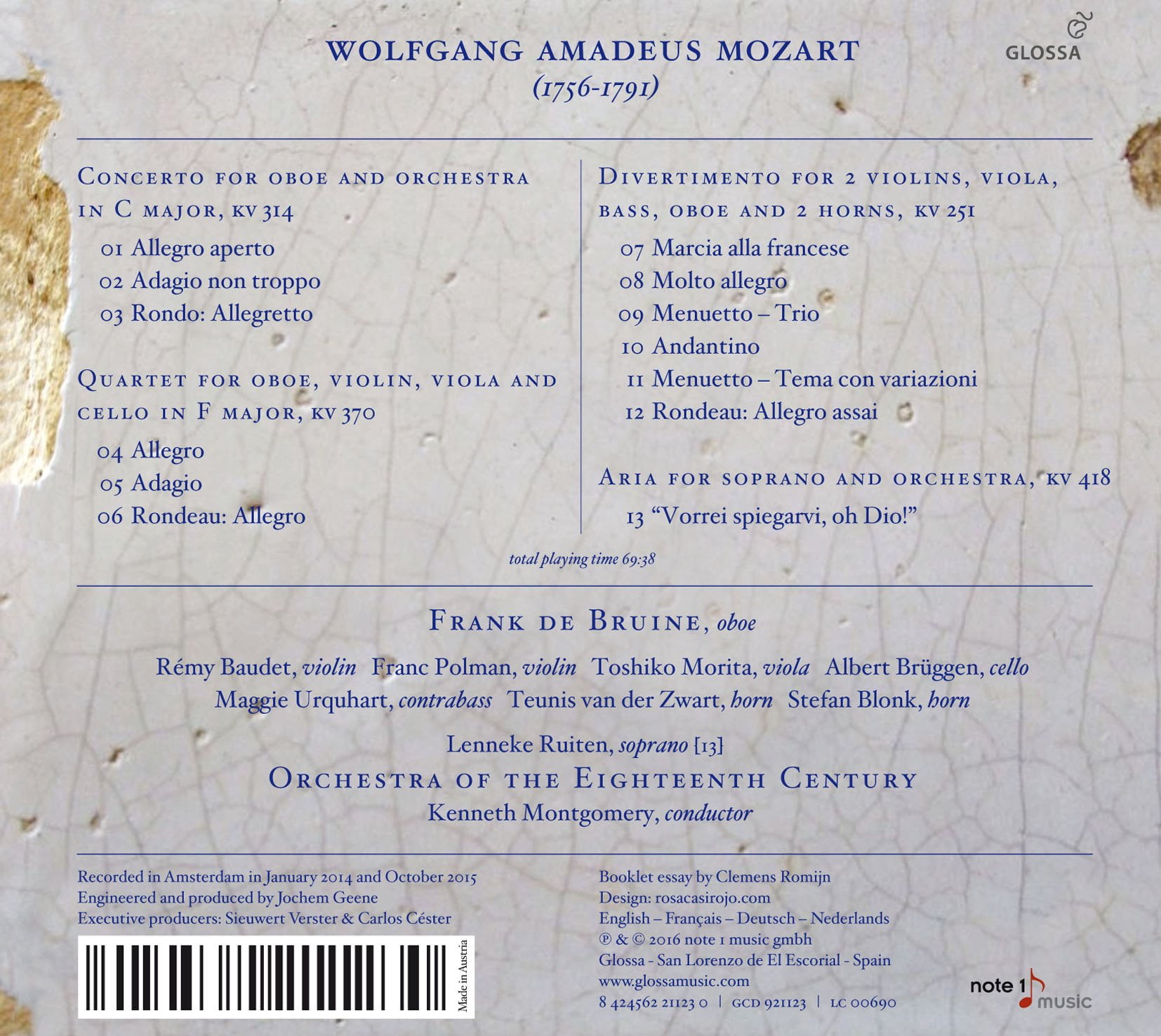 Mozart / Bruine / Orchestra of the 18th Century - Mozart: The Oboe Concerto - Music & Performance - CD