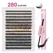 Lash Clusters Kit for DIY Lash Extension at Home, 30&40D False Eyelashes Set wit