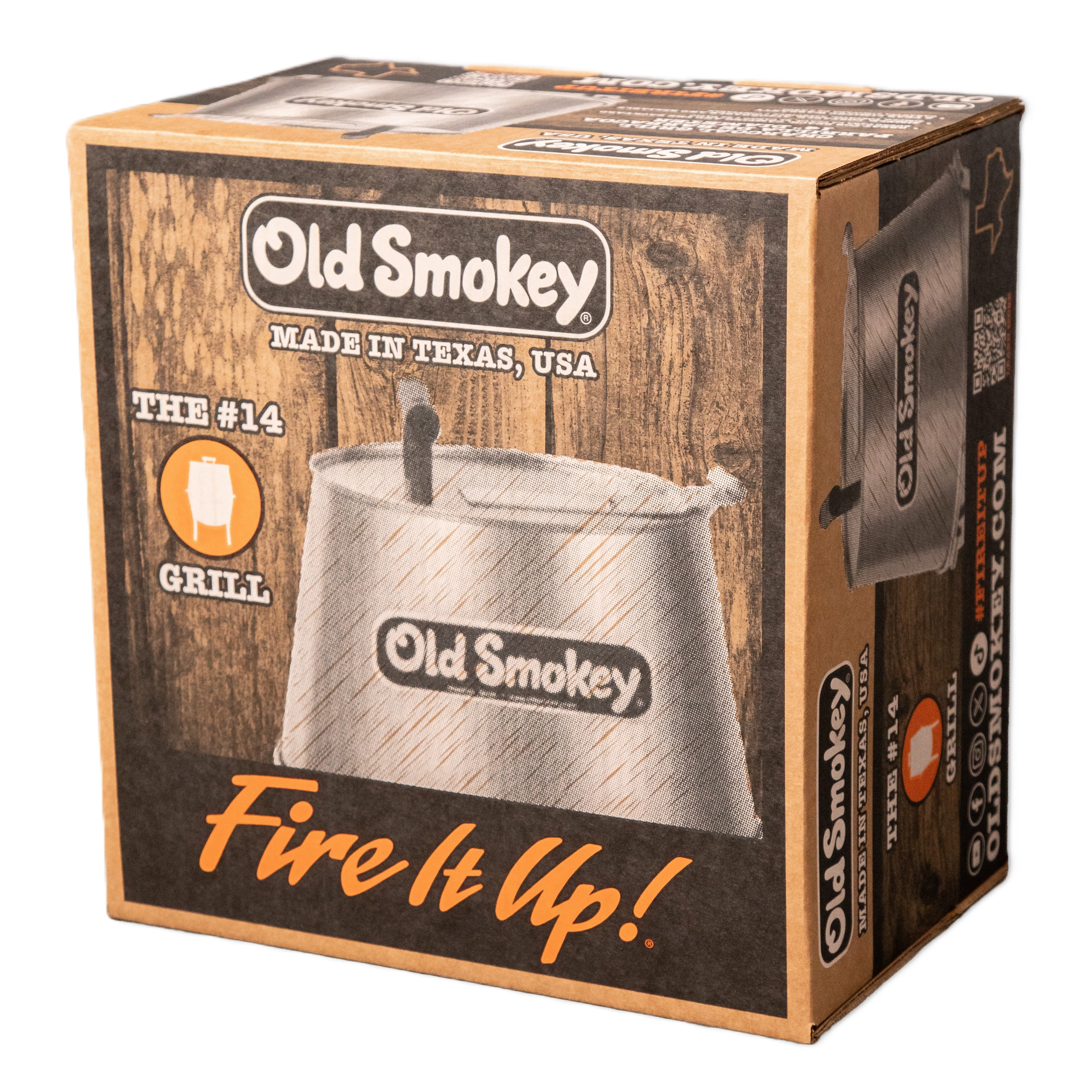 Old Smokey 14 inch Portable Charcoal Grill, Durable Steel BBQ Grill