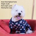 thumbnail image 3 of Pyjama pour Chien Flocon de Neige Matériau Doux Extensible Pyjamas pour Chiens Extensibles pour Temps Froid, 3 of 7