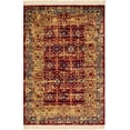 thumbnail image 3 of Unique Loom Hoya District Rug Red/Beige 4' 1" x 6' 1" Rectangle Floral Traditional Perfect For Living Room Bed Room Dining Room Office, 3 of 8