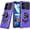 Purple, variant on PT for Cricket Icon 2026 (Regular Version) / AT&T Propel 3 5G U656AA Robotic Ring Kickstand Hybrid Phone Case Cover - Blue