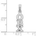 thumbnail image 4 of Finest Gold Sterling Silver Polished Vertical OBX Pendant, 4 of 4