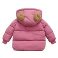 thumbnail image 5 of Honeeladyy Toddler Hooded Trench Rain Jacket,Autumn Winter Baby Girls Boys Down Cotton Thick Hooded Coat Warm Jacket 1-2 Years Boys Girls Fall Winter Coat, 5 of 5