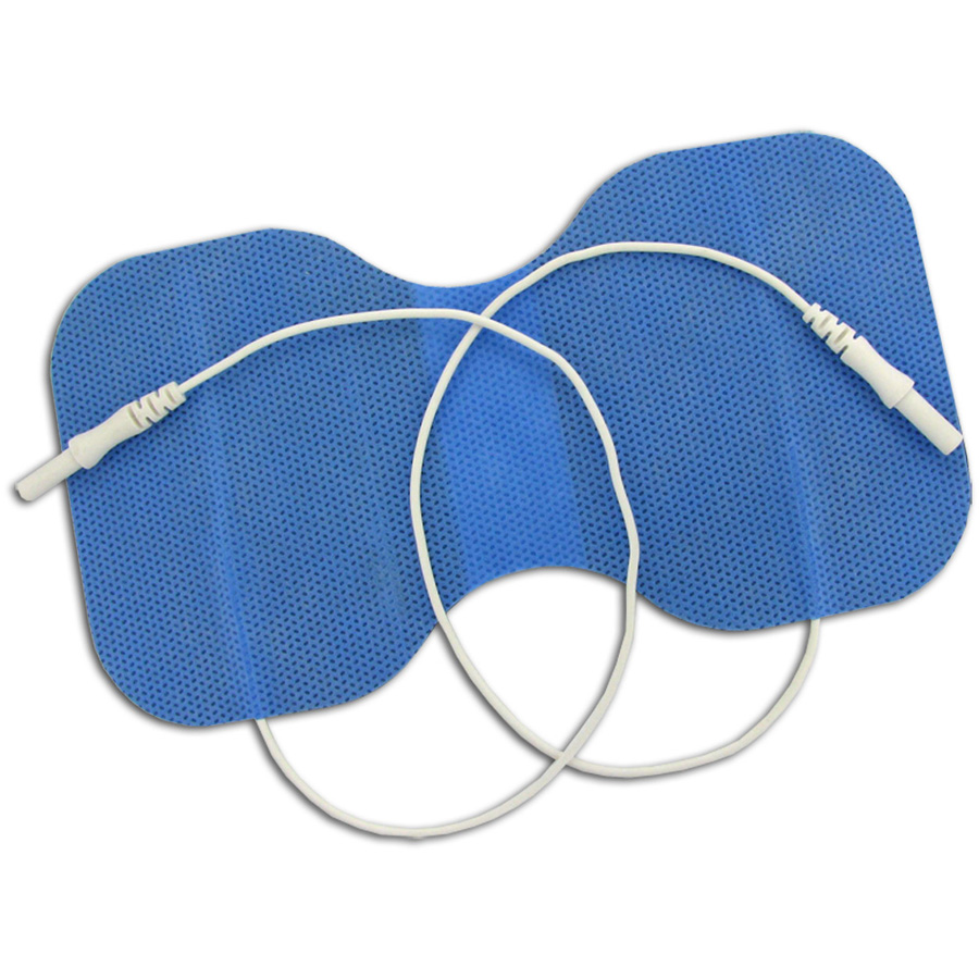 TENS Silver Electrode 4x6 inch Butterfly, Blue Mesh Backed