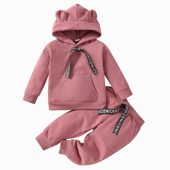 Futezty Toddler Boys Girls Clothes Fall Winter Outfit Sets, Baby Boy Girl Outfits Long Sleeve Round Neck Letter Elastic Waist 3M 6M 12M 18M 24M 2T 3T 2-Pieces Set Everyday