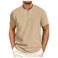 thumbnail image 1 of HBFAGFB T-Shirts pour Hommes Manches Courtes Col Rond Vêtements d'Été Usage Quotidien Kaki Taille m, 1 of 4