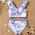 thumbnail image 2 of Akiihool Girls Long Sleeve Swimsuit Girls Long Sleeve Swimsuit Two Piece Rash Guard Dress with Swim Shorts Front Zip for Kids Tween Teens UPF 50+ (White,6-7 Years), 2 of 4