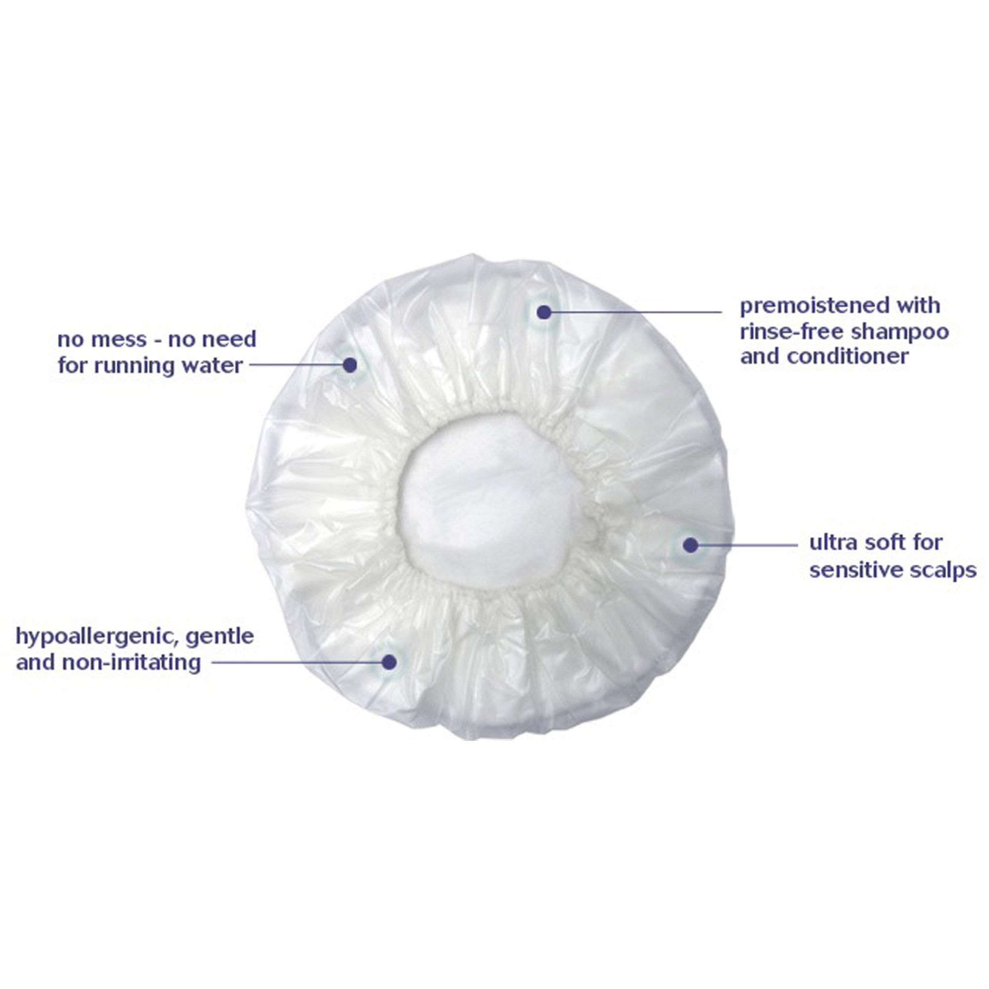 DawnMist Clear Shower Cap One Size Disposable SC01 200 per Box