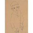 thumbnail image 3 of Egon Schiele 14x18 Black Modern Framed Museum Art Print Titled - Portrait of Herbert Rainer (1910), 3 of 5