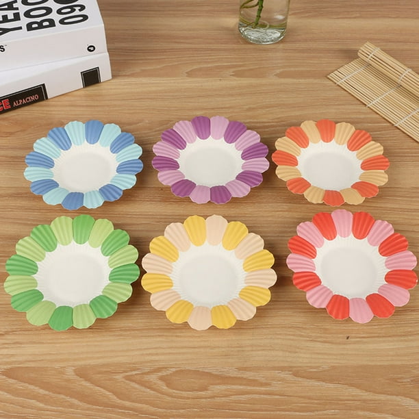 100pcs Disposable Party Plates Home Disposable Cake Plates Decorative Paper Plates