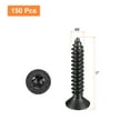 thumbnail image 2 of #8 x 1-inch Flat Head Torx/Star Wood Screws, 150 Pcs 304 Stainless Steel, Full Threaded, Black Coated, Fit T20 Bit, 2 of 5