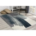 thumbnail image 5 of 2' X 10' White And Blue Abstract Power Loom Stain Resistant Area Rug, 5 of 10