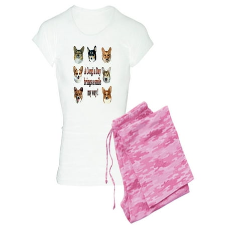

CafePress - A Corgi A Day Brings A Smil - Women s Light Pajamas