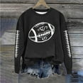 thumbnail image 2 of Uootdi Game Day Long Sleeve Sweatshirt for Women Funny Letter Print Graphic Top Fall Fashion Sports Tops, 2 of 4